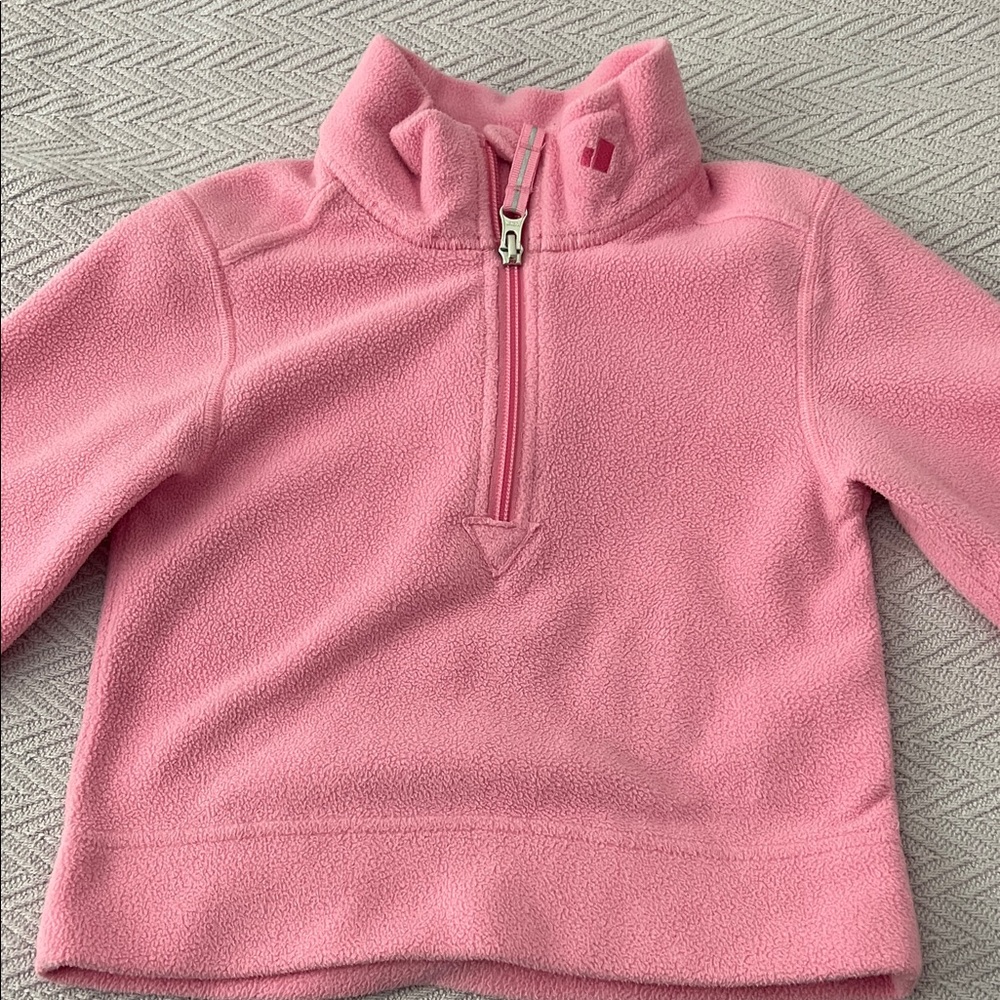 Obermeyer Pink Kids Fleece Half-Zip Pullover